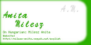 anita milesz business card